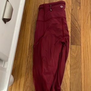 Lulu lemon maroon leggings